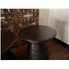 Image 2 : Qty 2 Round Wooden Drum Side Tables 20" Dia, 24"H