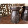 Image 5 : Qty 2 Round Wooden Drum Side Tables 20" Dia, 24"H