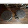 Image 3 : Qty 2 Carved Wooden Elephant Motif Tables 13" Dia, 17"H