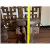 Image 6 : Qty 2 Carved Wooden Elephant Motif Tables 13" Dia, 17"H