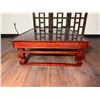 Image 4 : Carved Wooden Coffee Table w/ Clear Top & Curved Legs 48" x 32" x 12"