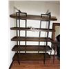 Image 7 : Wooden 5-Tier Shelving Unit, Table w/ Drawer (cracked) & Framed Wall Mirror, Misc Sizes