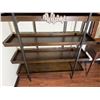 Image 9 : Wooden 5-Tier Shelving Unit, Table w/ Drawer (cracked) & Framed Wall Mirror, Misc Sizes