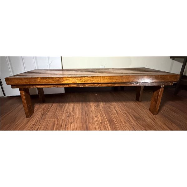 Wooden Slatted Bench 61" x 20" x 18"H
