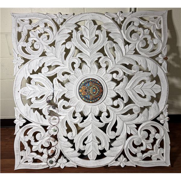 Floral Cut-Out Design Panel w/ Hand & Eye Motif 47" x 48"