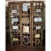 Image 1 : Woven 3-Panel Screen w/ Misc Artwork 60" x 76"