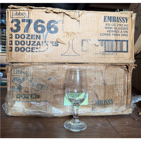 Qty 2 Boxes Libbey 3766 Wine Glasses