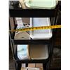 Image 12 : Qty 3 Shelving Units Misc Sizes & Contents: Baskets, Anvil Bucket Fermenter, Cards, Paper Rolls, etc