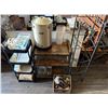 Image 1 : Qty 3 Shelving Units Misc Sizes & Contents: Baskets, Anvil Bucket Fermenter, Cards, Paper Rolls, etc