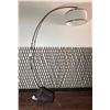 Image 1 : Metal Curved Arc Floor Lamp w/ Drum Shade on Wooden Base 16" Dia, 72"H