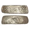 Image 1 : Ancient India: Archaic base silver punch-marked 'bent bar' coin (Shatamana), 9.39g.