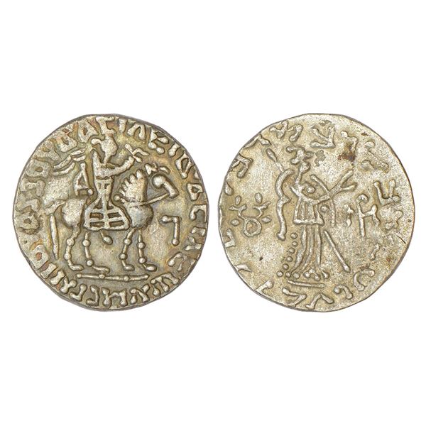 Ancient India: Indo-Scythians, Apracharajas of Bajaur - silver tetradrachm, 9.86g.