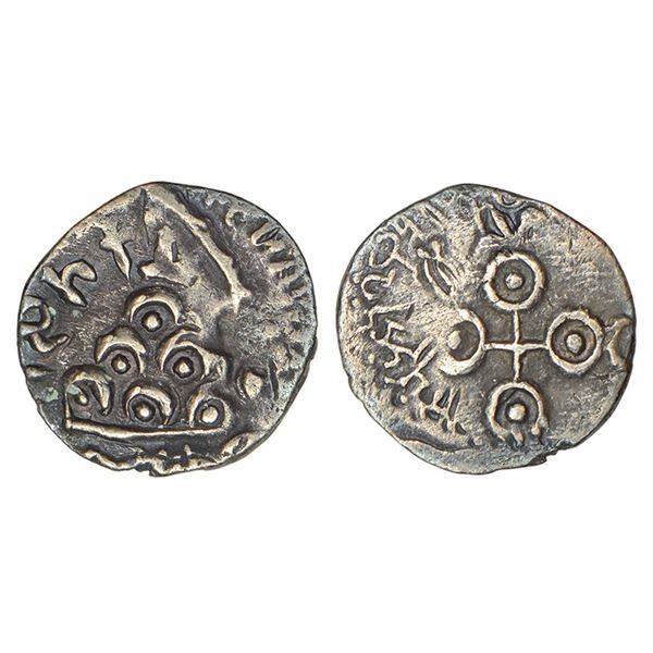 Ancient India: Satavahanas - silver drachm of Kshaharata king Nahapana, 2.07g