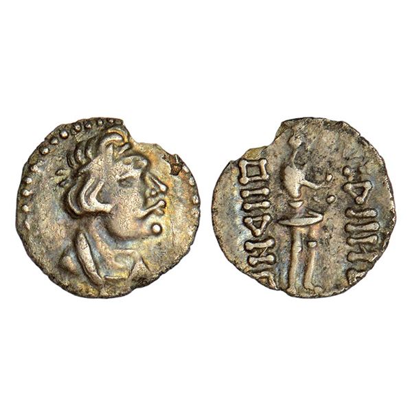 Ancient India: Kushana Empire - silver obol of Kujula Kadphises, 0.58g.