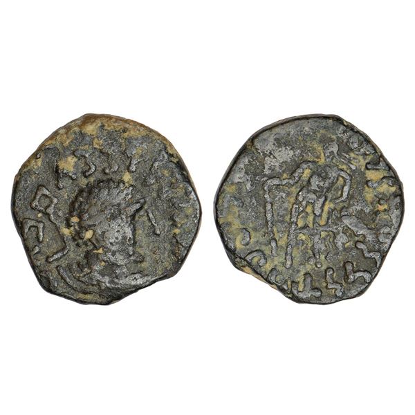 Ancient India: Kushans, copper coin of Kujula Kadphises, 8.27g.