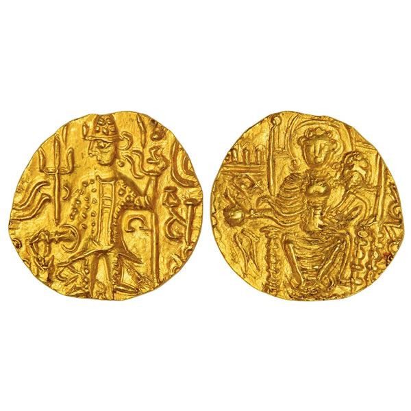 Ancient India: Kushan Empire, gold dinar of Vasudeva II (c.267-300 AD), 7.86g