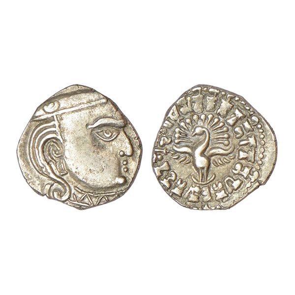 Ancient India: Gupta Empire - silver drachm of Skanda Gupta (c.450-475 AD), 2.42g