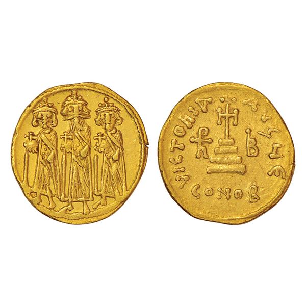 Ancient World: Eastern Roman Empire - gold solidus of Heraclius, 4.44g