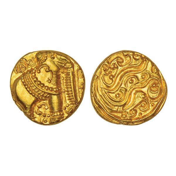 Medieval India: Western Gangas (10th-11th century AD), gold gajapati pagoda, 3.92g