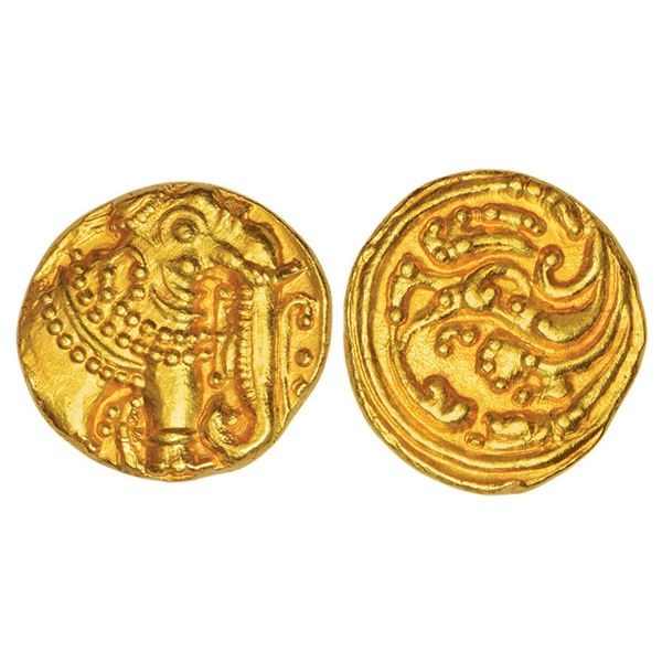Medieval India: Western Gangas (10th-11th century AD), gold gajapati pagoda, 3.86g
