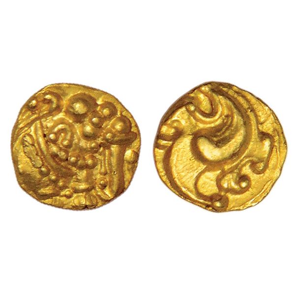 Medieval India: Western Gangas (10th-11th century AD), gold gajapati fanam, 0.38g