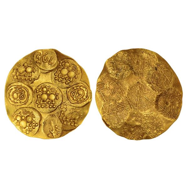 Medieval India: Nolambas of South-Central Karnataka - gold punch-marked, 3.80g