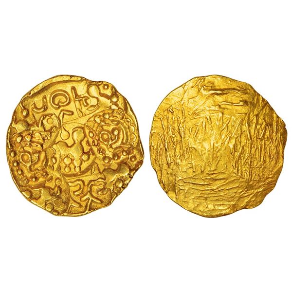 Medieval India: Chalukyas of Kalyana or Feudatories, gold punch-marked, 3.51g