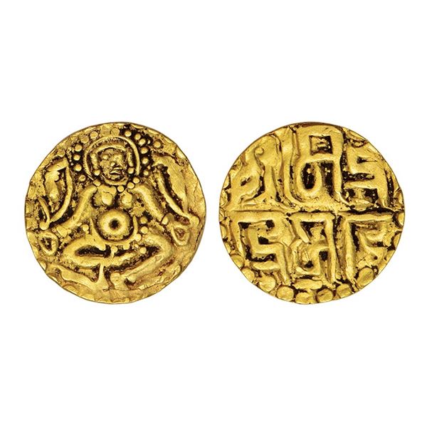 Medieval India: Kalachuris of Tripuri, base gold 4½ masha of Gangeya Deva, 4.04g.