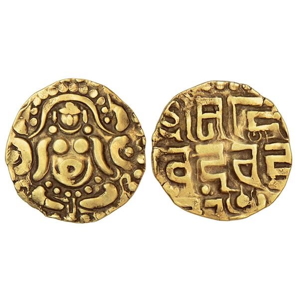 Medieval India: Gahadavalas of Kanuj, base gold 4½ masha, 3.95g