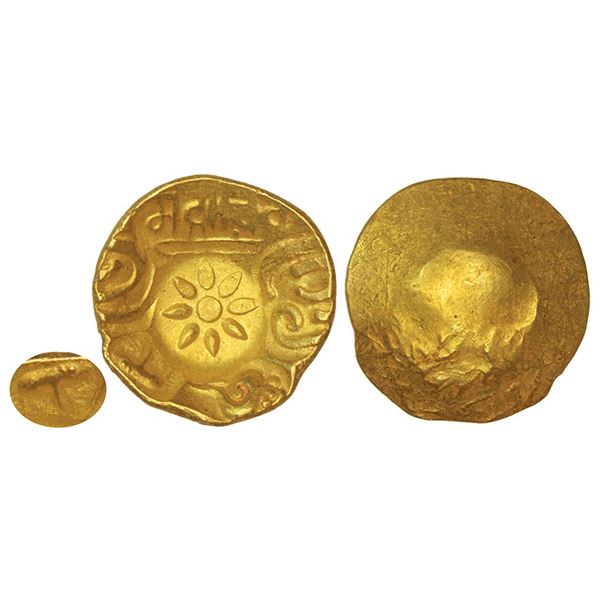 Medieval India: Yadavas of Devagiri, Mahadeva (1261-1270 AD), gold punch, 3.82g