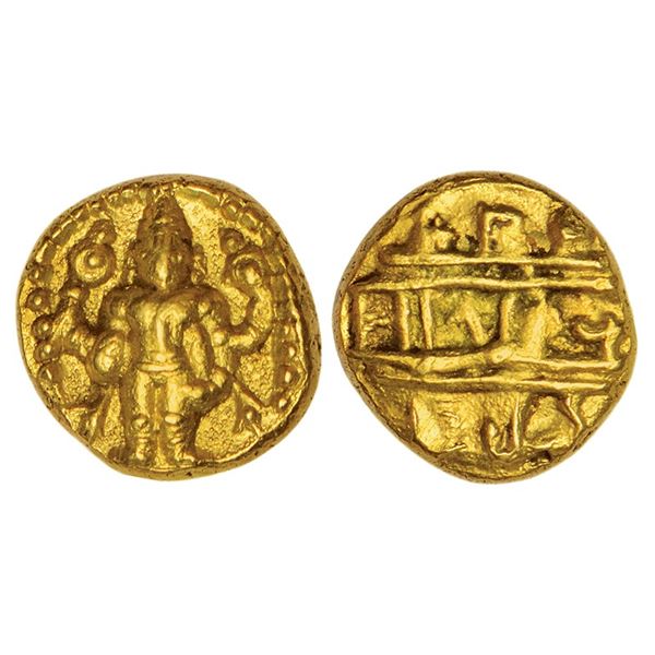 Medieval India: Vijayanagar Kingdom, Aravidu dynasty, gold pagoda, 3.44g