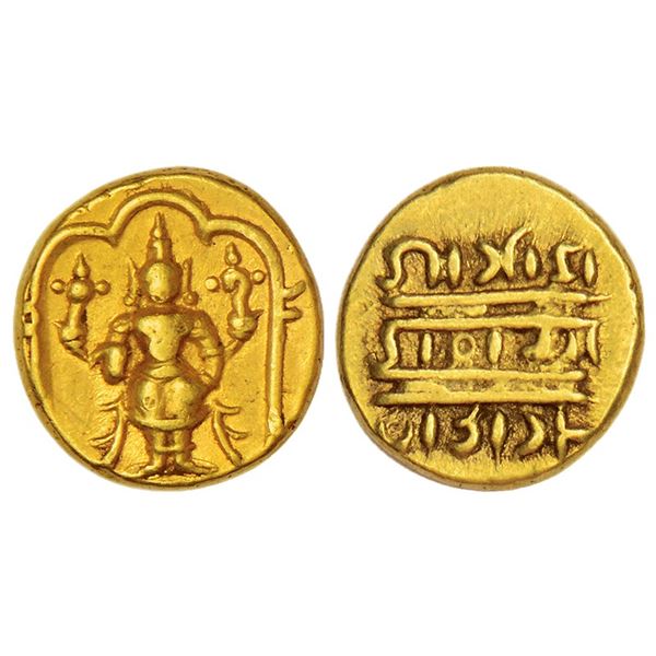 Medieval India: Vijayanagar Kingdom, Aravidu dynasty, gold ½ pagoda, 1.71g