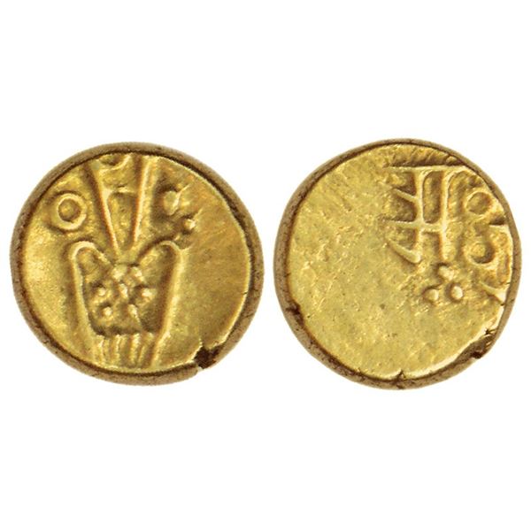 Medieval India: Nayakas of Jinji/Vellore region, gold fanam, 0.39g