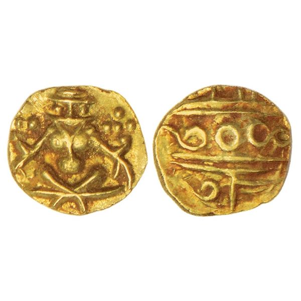 Medieval India: Kingdom of Mysore, gold fanam of Kanthirava Narasa Raya, 0.39g