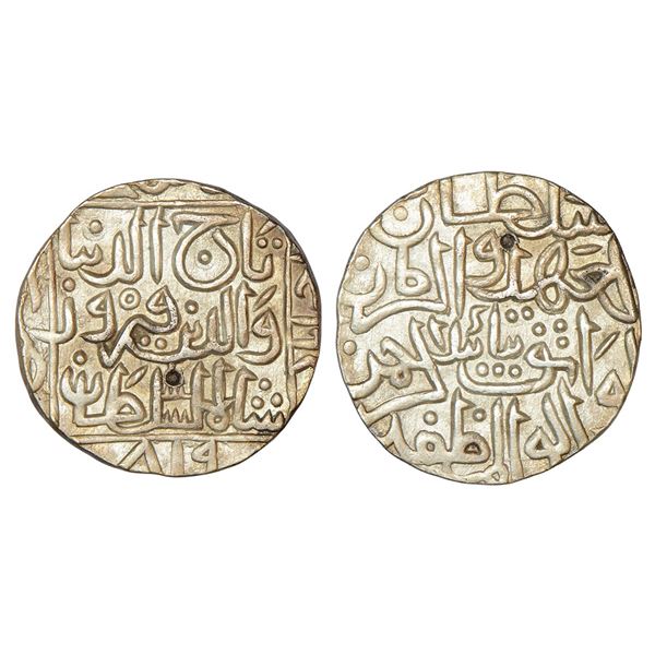 Sultans of Bahmani: Silver tanka of Taj al-Din Firuz Shah (1397-1422 AD), 11.00g.