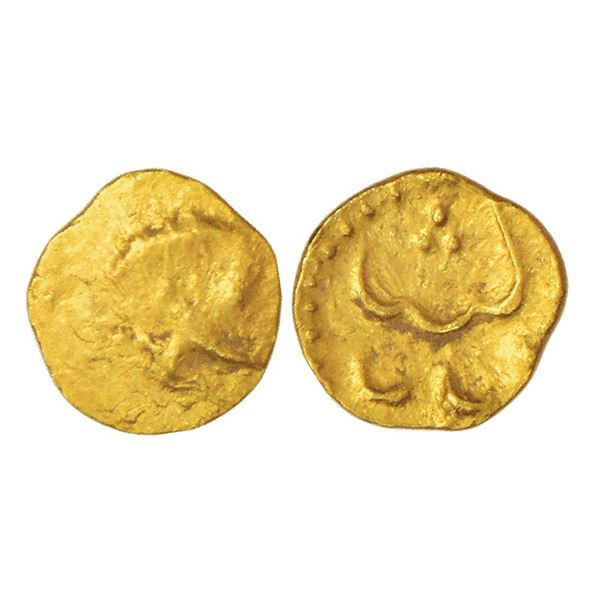 Sultans of Bijapur: Adil Shahs of Bijapur, gold ½ fanam in the name of Adil Shah, 0.18g.