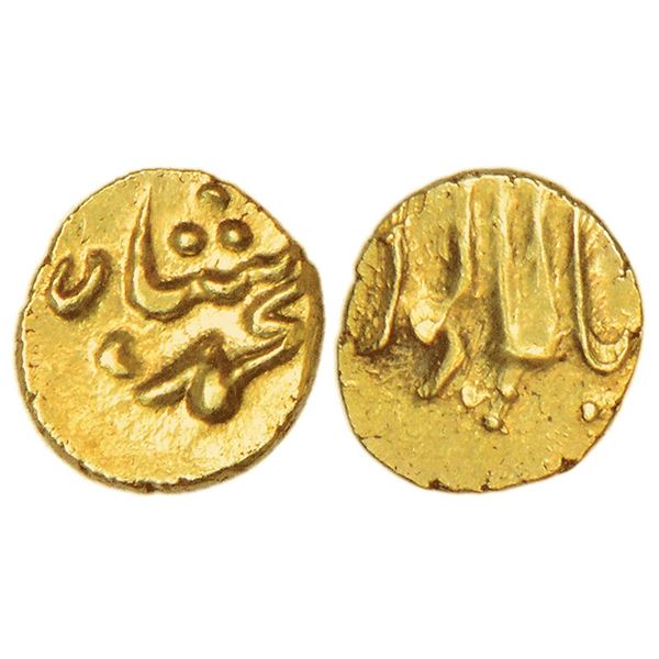Mughals: Muhammad Shah (1719-1748 AD), gold fanam, Balapur mint