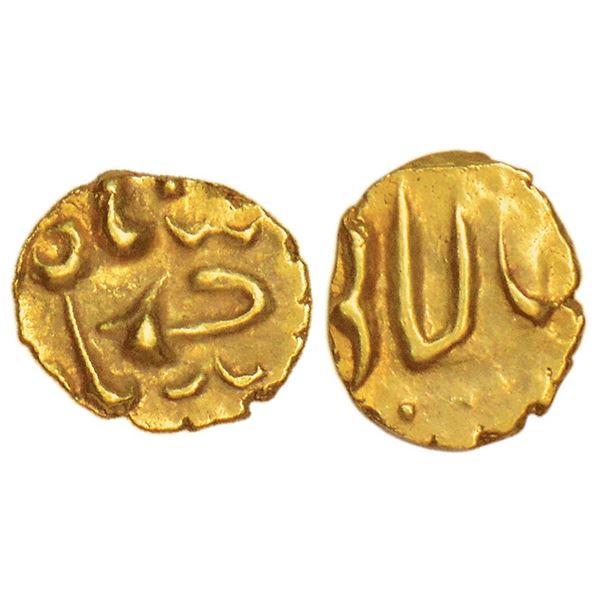 Mughals: Ahmad Shah Bahadur (1748-1754 AD), gold fanam, Balapur mint