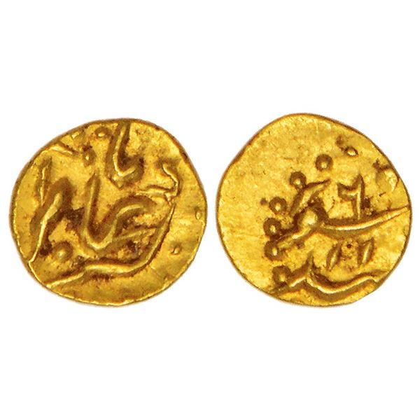 Mughals: Alamgir II (1754-1759 AD), gold ½ fanam, Siddhaut mint
