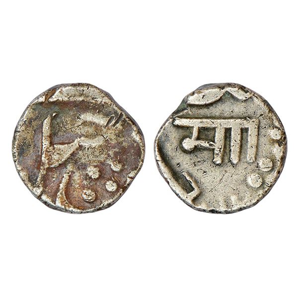 Princely States: Baroda, Malhar Rao (1870-1875 AD), silver ¼ rupee, 2.44g