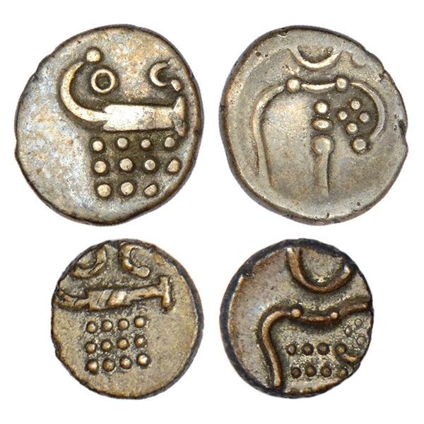 Princely States: Cochin, British Protectorate, silver coins (2 coins)