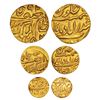 Image 1 : Princely States: Hyderabad, set of 3 gold coins, Farkhanda Bunyad Hyderabad mint