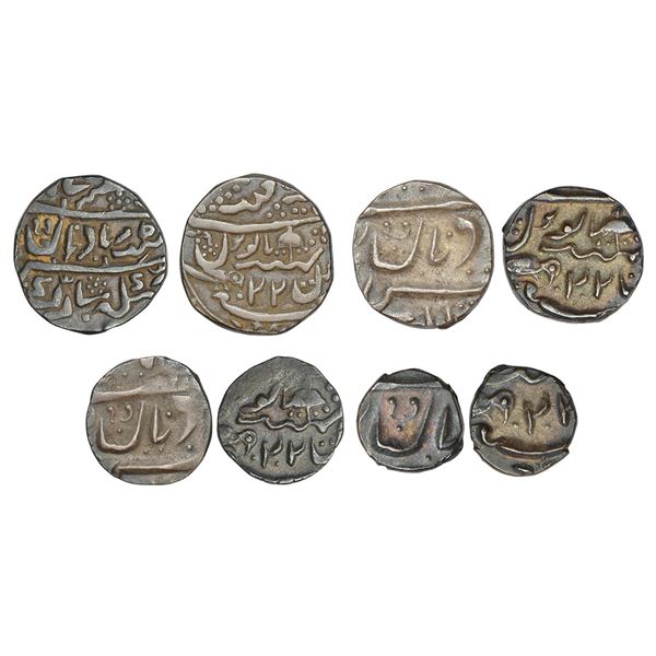 Princely States: Jaisalmer, Ranjit Singh (1846-1864 AD), set of 4 silver coins