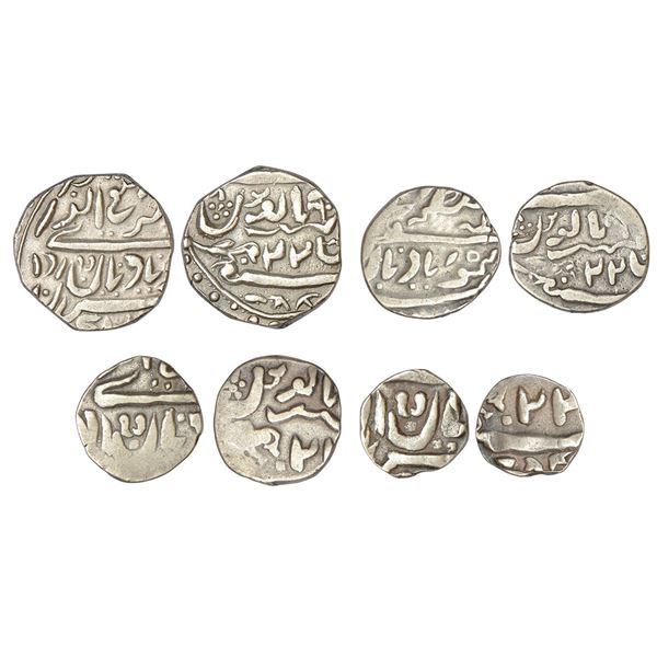 Princely States: Jaisalmer, Ranjit Singh (1846-1864 AD), set of 4 silver coins