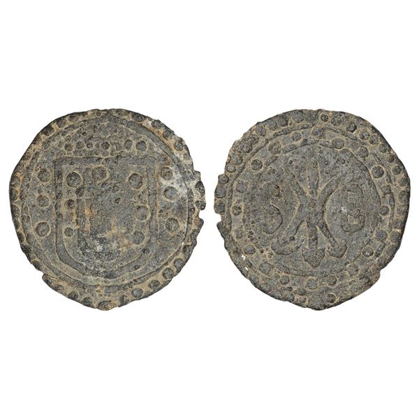 Portuguese India: D. Sebastiao I (1557-1578 AD), Malacca (Malaysia), tin bastardo