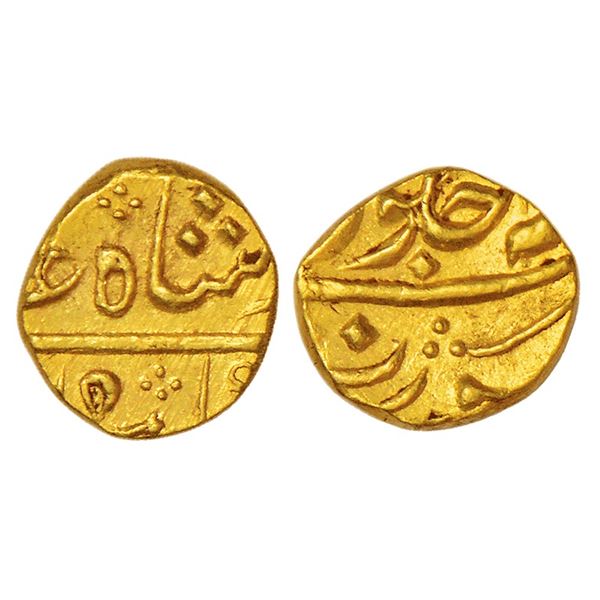 Bombay Presidency: Surat mint, gold 1/15 mohur (rupee), in the name of Shah Alam II
