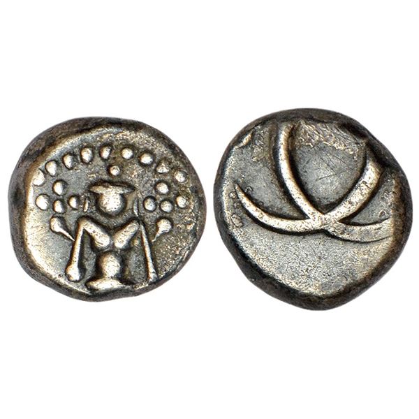 Madras Presidency: Madras mint, early coinage, silver 2 fanam, ND (1764-1806 AD)