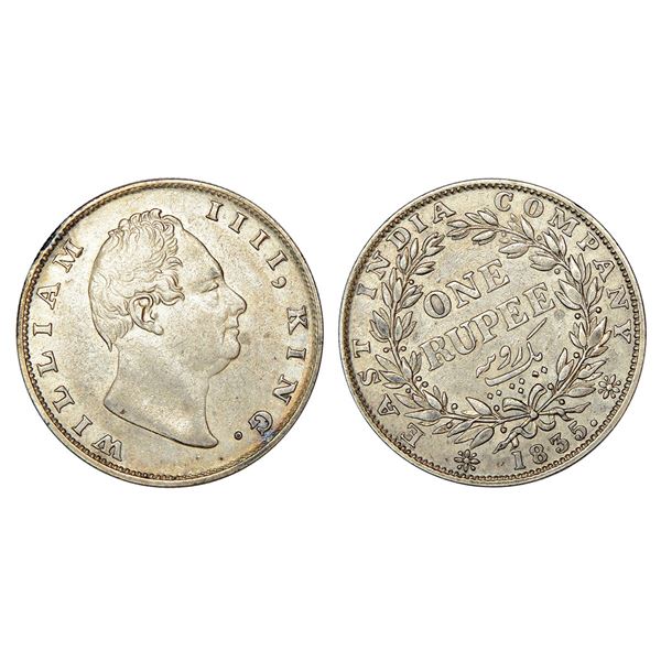 British India: William IV, silver rupee, 1835, Calcutta mint
