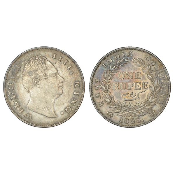 British India: William IV, silver rupee, 1835, Calcutta mint