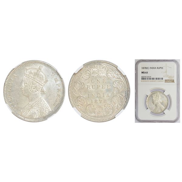 British India: Victoria Empress, silver rupee, 1878, Calcutta mint